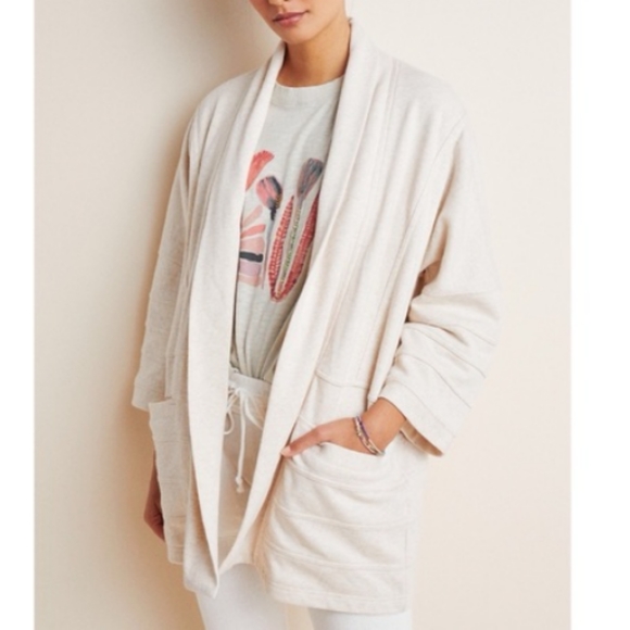 Anthropologie Sweaters - Anthro Sat Sunday Marian Fleece Kimono Cardigan